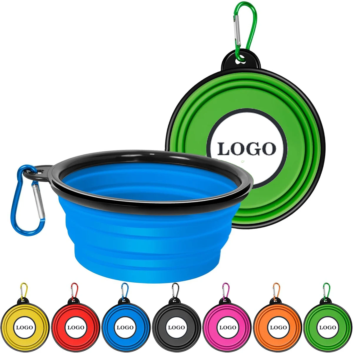TPE Collapsible Pet Bowl With Carabiner 1