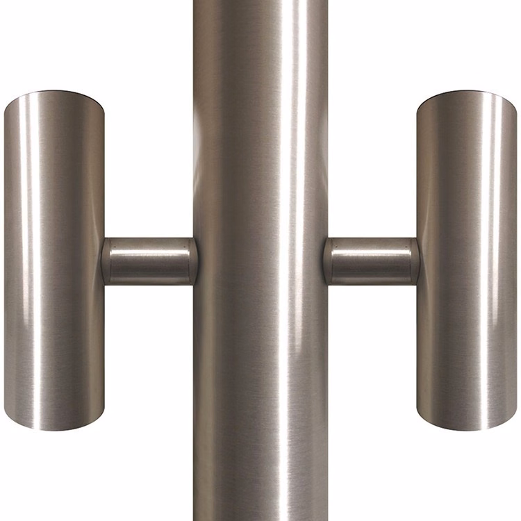 Silver Flagpole Tunnel Lights - for 7" Diameter Pole