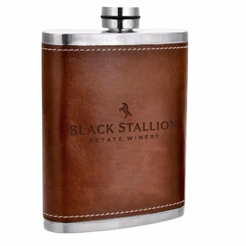 Stainless Steel Leather Hybrid Flask