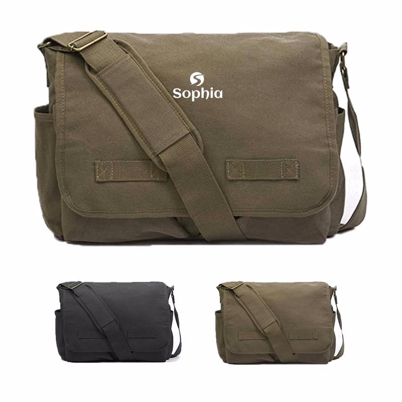 Vintage Canvas Satchel Messenger Bag