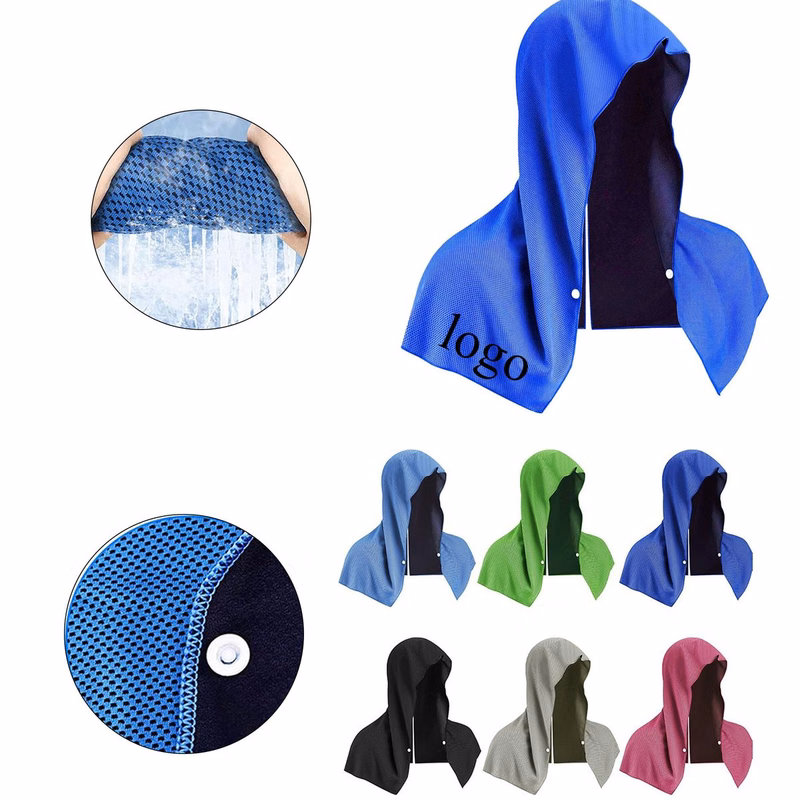 UV Protection Cooling Hooded Towel For Beach & Camping