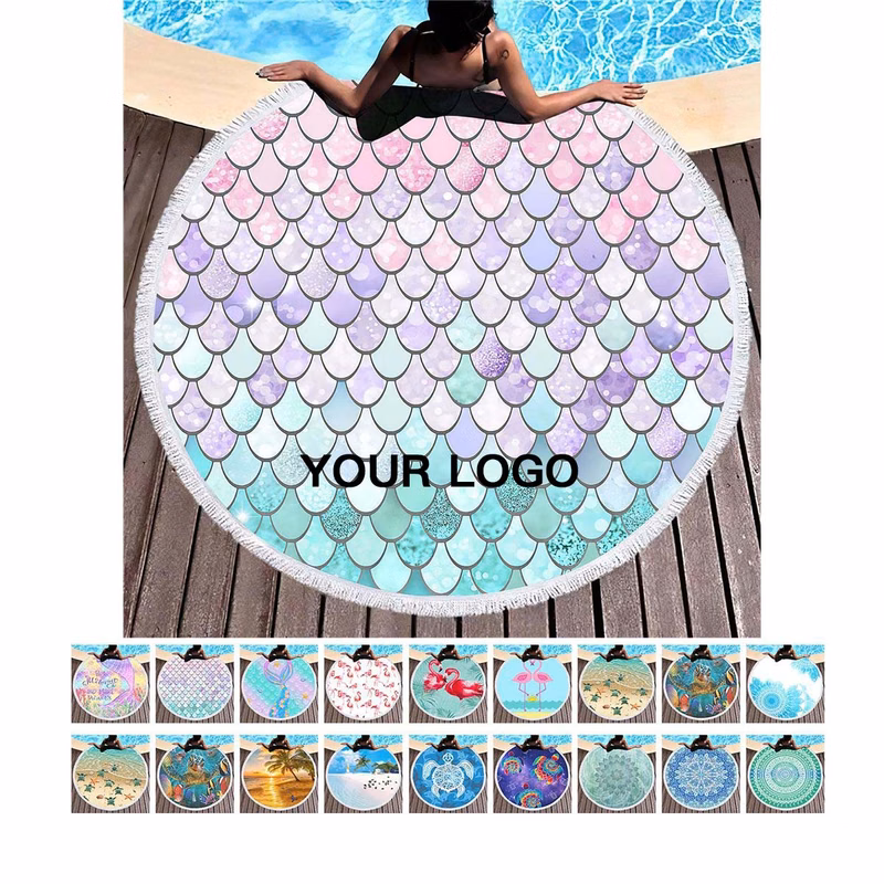 Soft Round Beach Towel with Quick Dry Microfiber