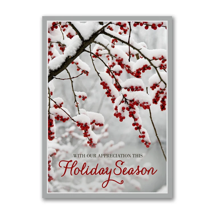 Scarlet Appreciation Economy Holiday Card 1