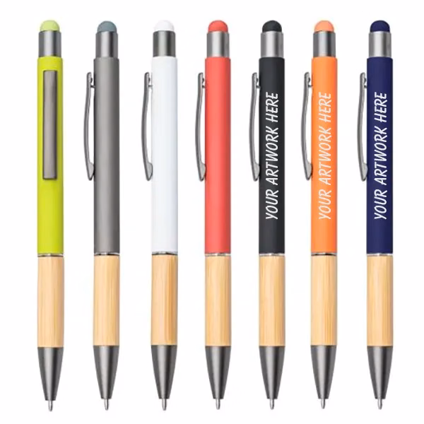 Assia Metal Pen with Bamboo Grip