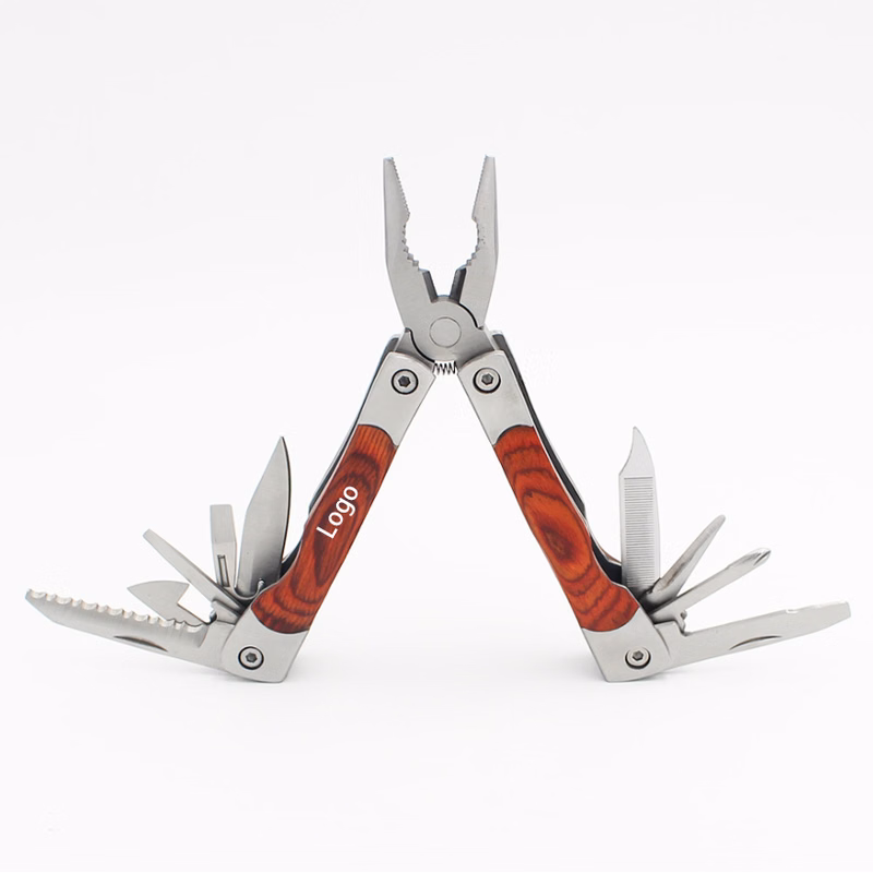 Folding Multi-Tool with Wooden Handle