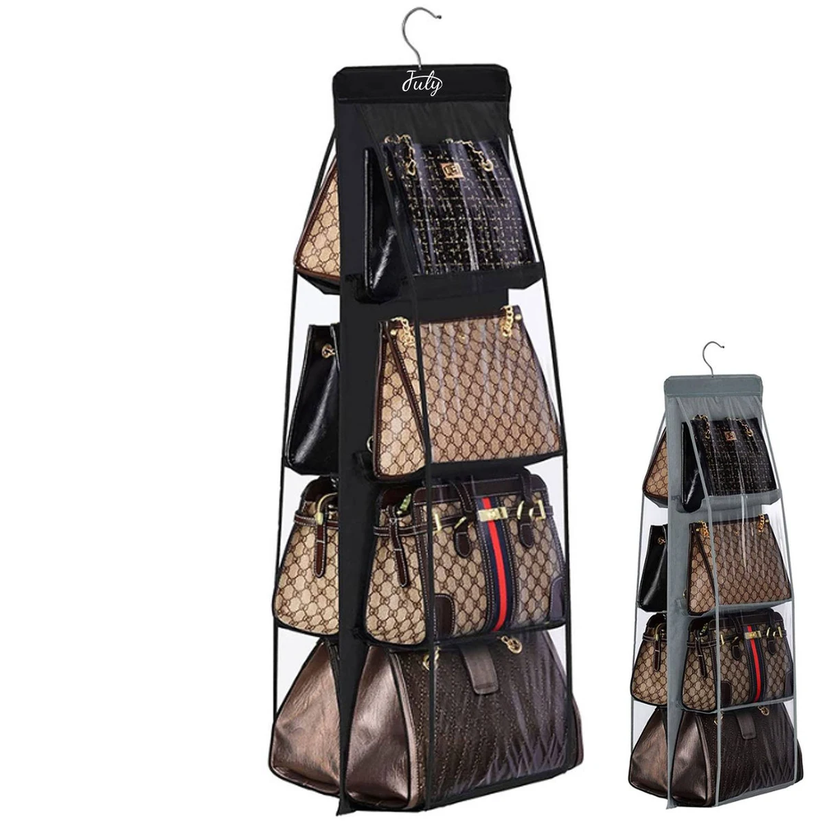 8-Mouth PVC Double-Sided Hanging Storage Organizer 1