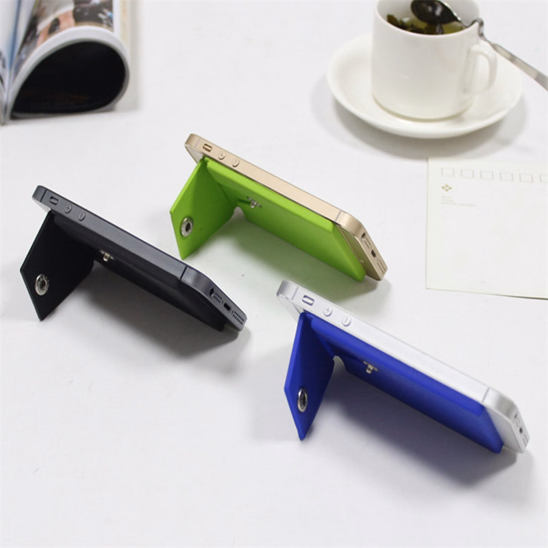 Button type silicone card holder
