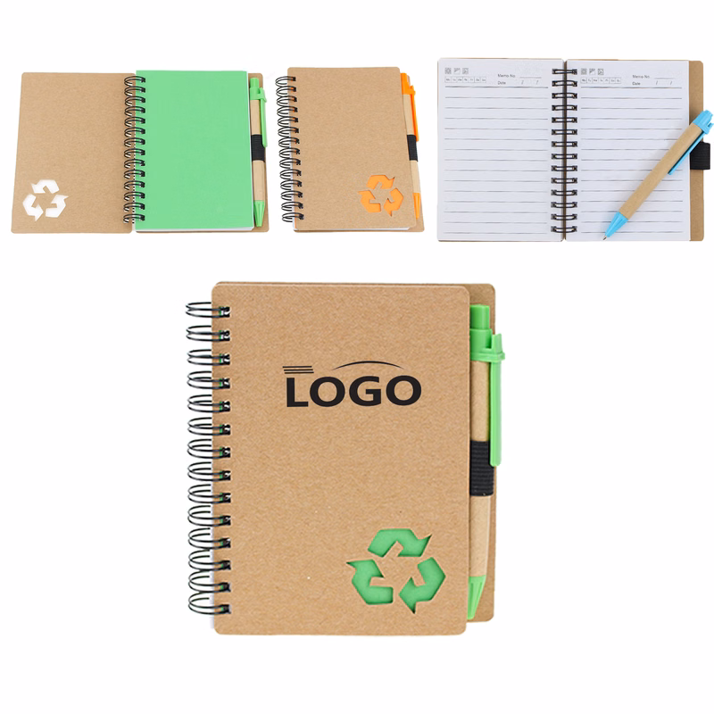 MOQ:50pcs Sustainable Travel Journal Pen Combo