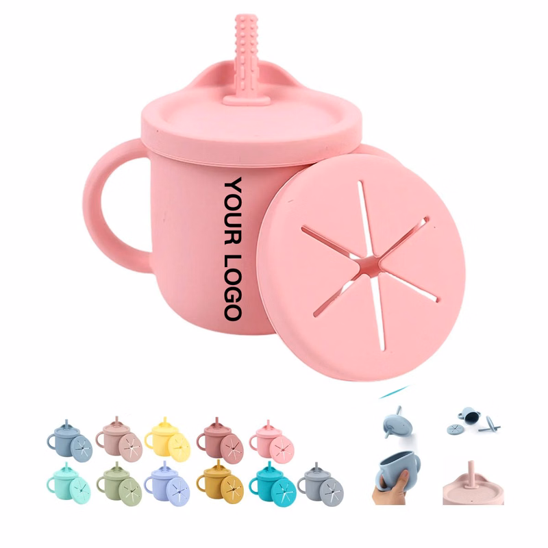 Silicone Toddler Cup with Interchangeable Lid Design