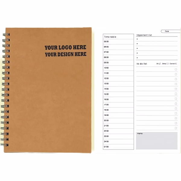 MOQ 100 50 Pages Kraft To-do List Notebooks