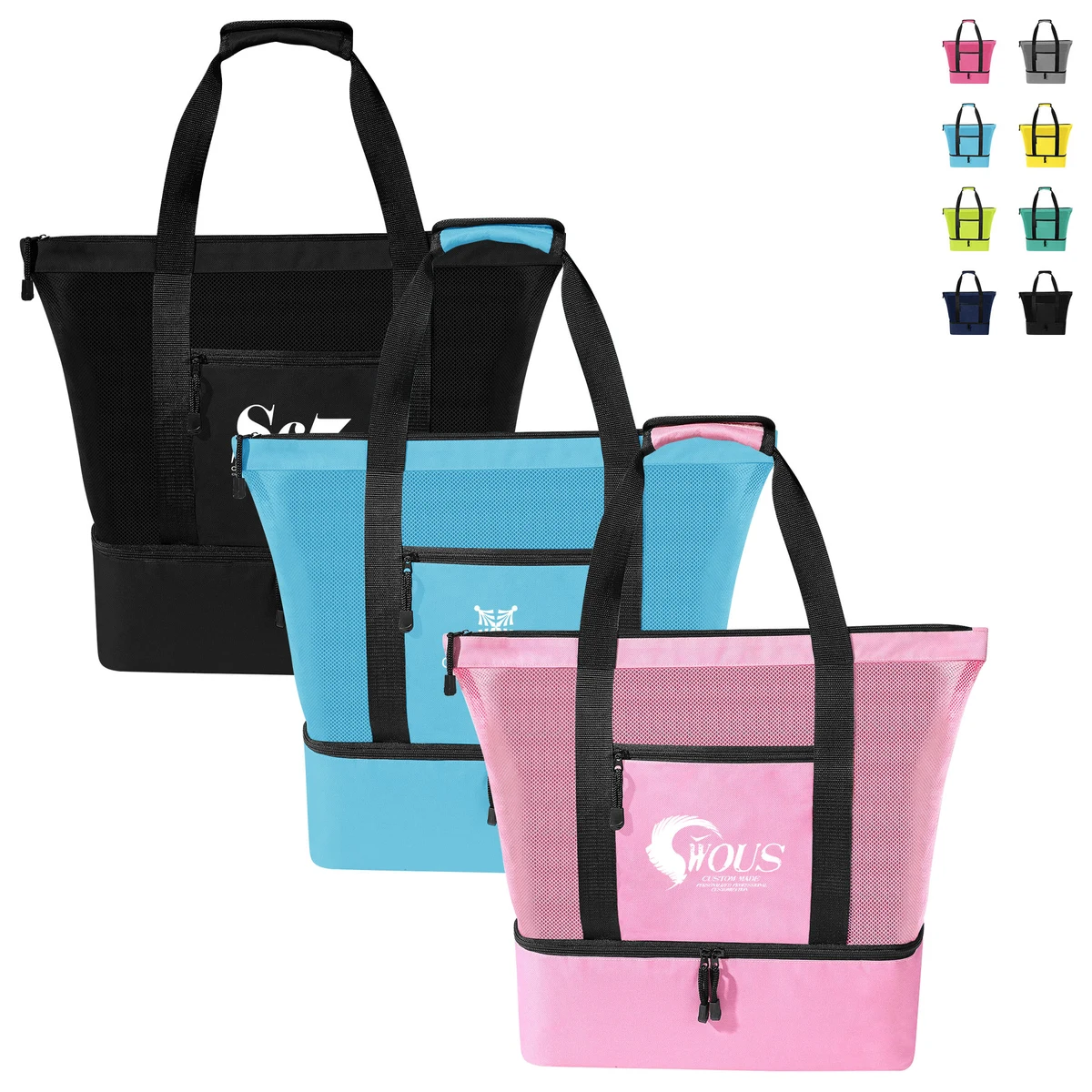 600D Oxford Cloth Mesh With Wrist Pad Beach Cooler Bag 1