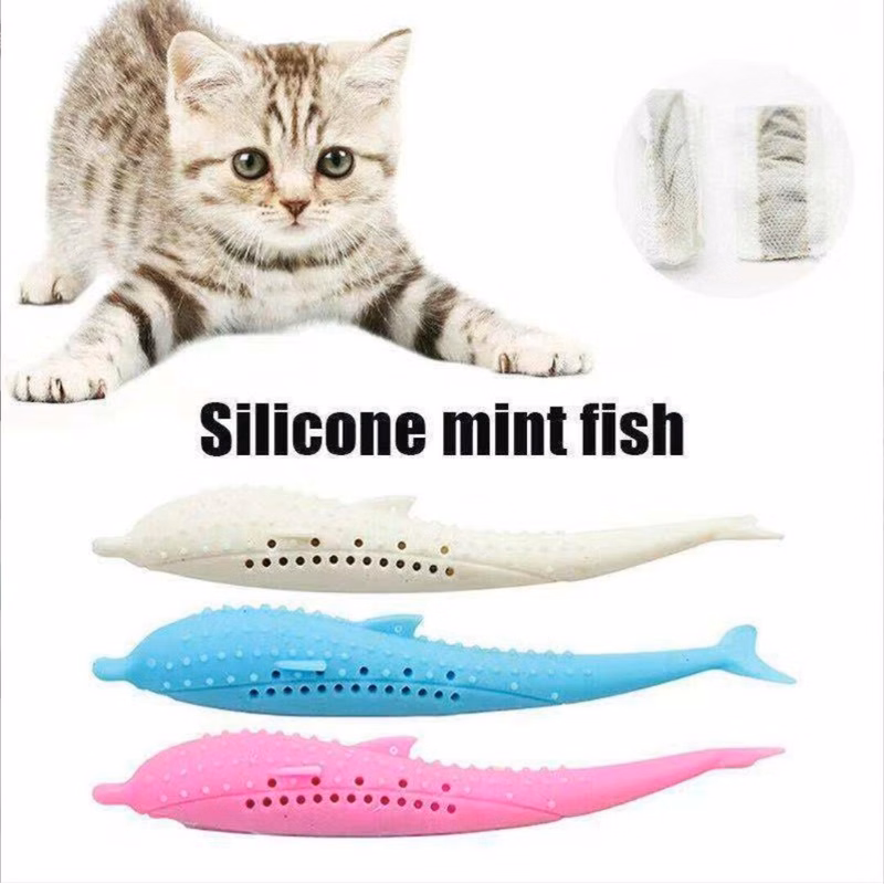 Silicone Cat Fish Chew Toy