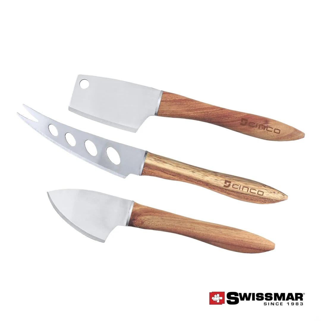 Swissmar® Acacia Handle Cheese Knife Set - 3pc 1