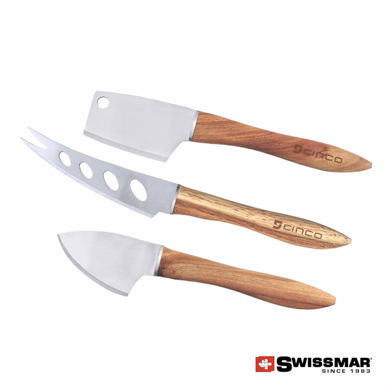 Swissmar® Acacia Handle Cheese Knife Set - 3pc