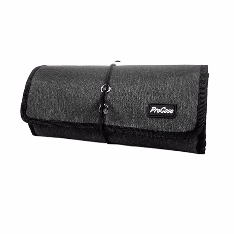 Folded Canvas Cable Organizer Bag