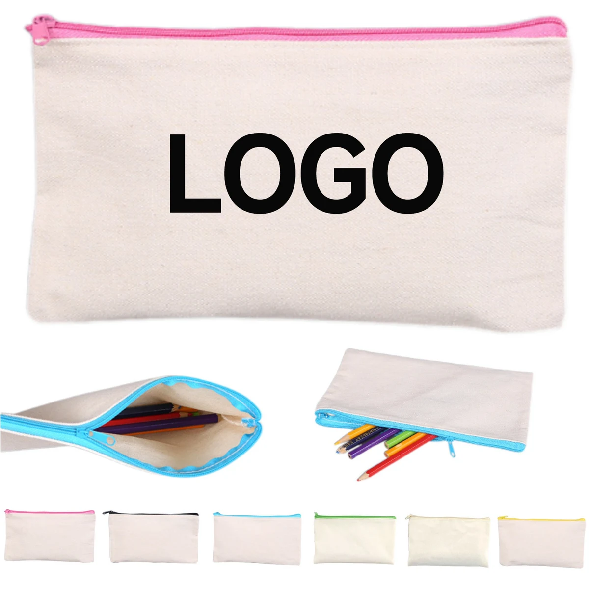Simplified Canvas Student Pencil Storage Bag 1