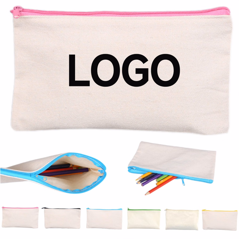 Simplified Canvas Student Pencil Storage Bag