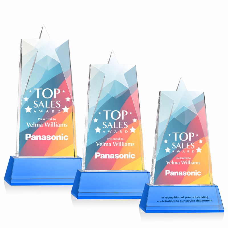 Millington Star VividPrint™ Award on Base - Sky Blue
