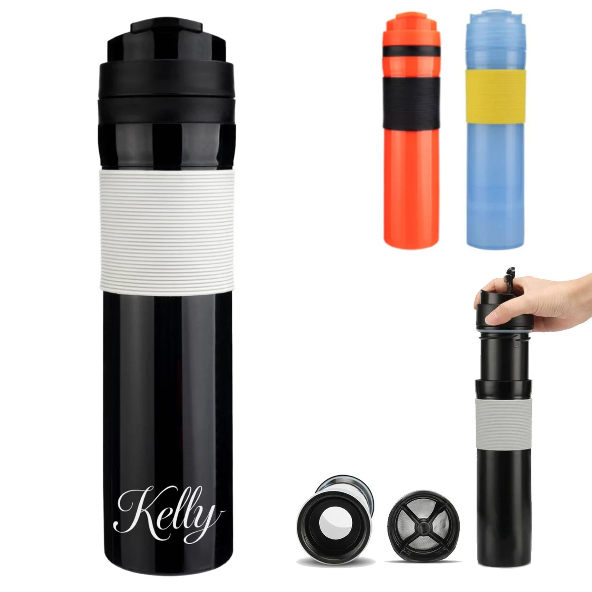 12oz Portable French Press Coffee Maker Bottle 1