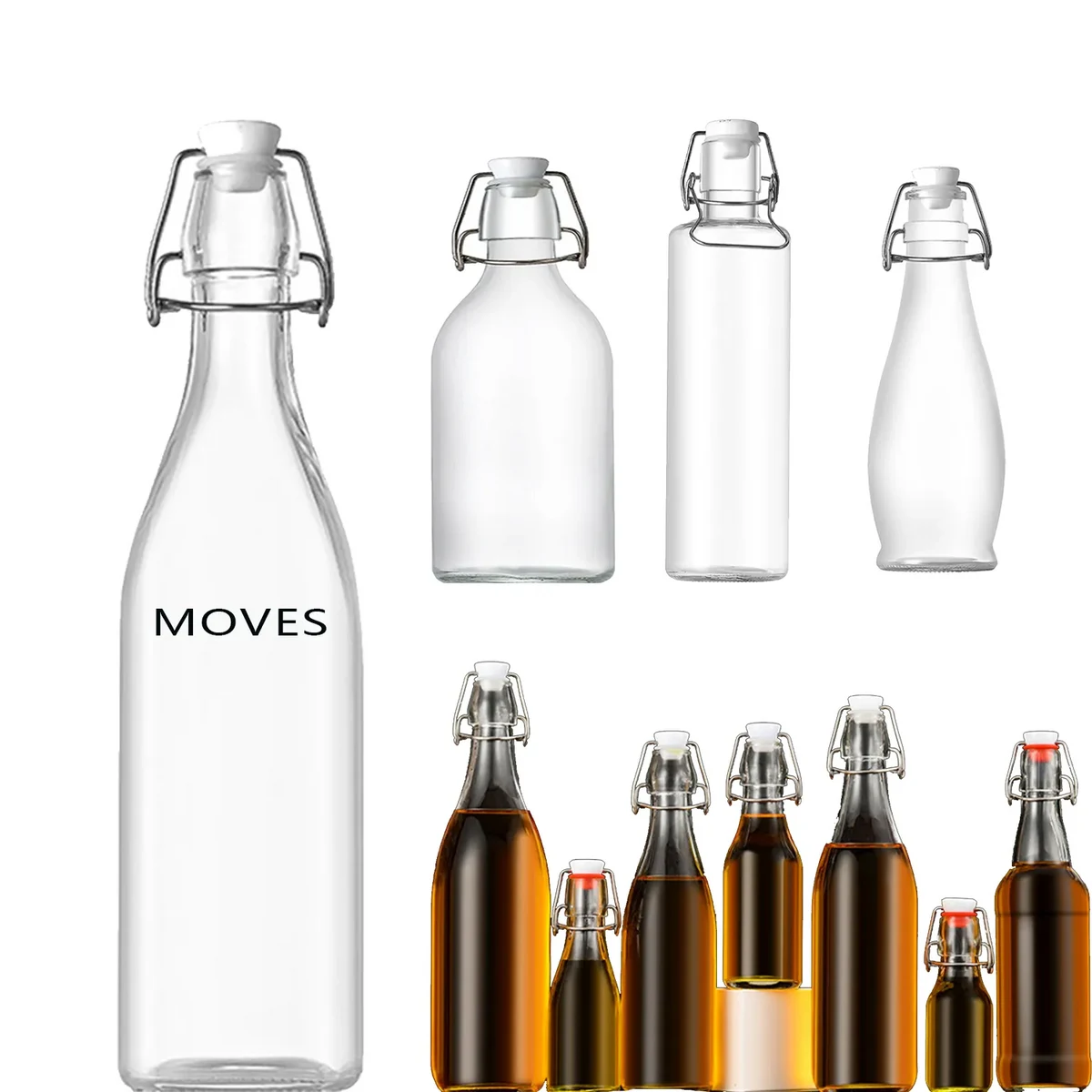 Buckle Glass Beverage Bottle 1