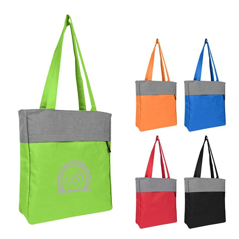 Heathered Polyester Tote Bag 1