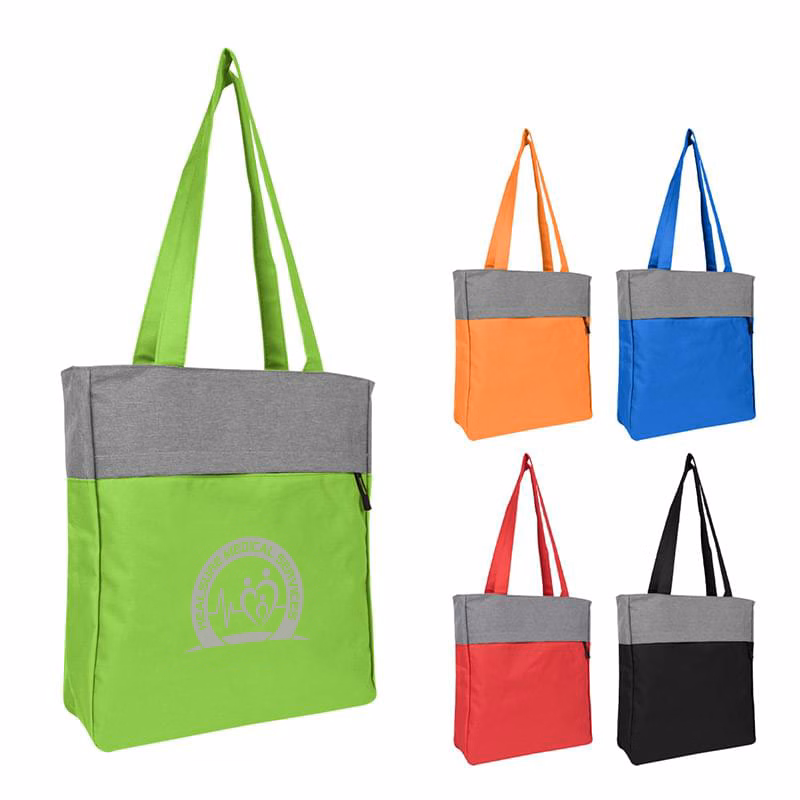 Heathered Polyester Tote Bag