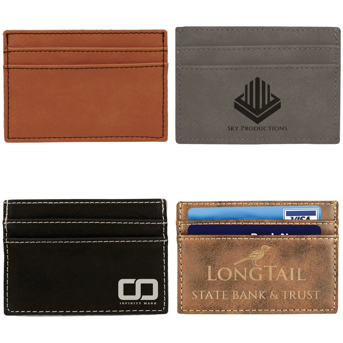 4" x 2 3/4" Leatherette Wallet Clip 1