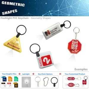 Vividly Colored LED Keychain Flashlight In Various Shapes 1