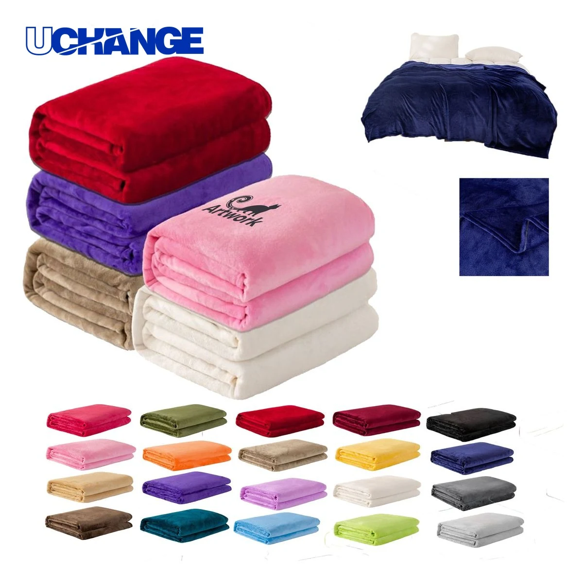 Ultra-Soft Flannel Blanket for Home, Office, and Travel 1
