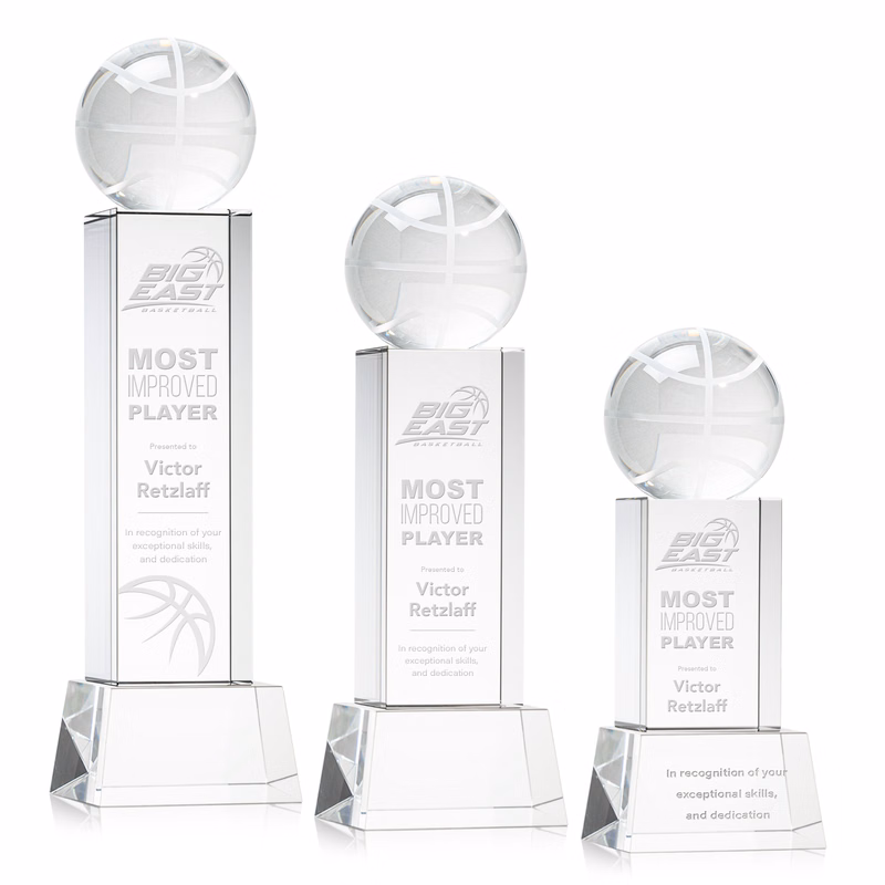 Basketball Award on Belcroft Base - Clear