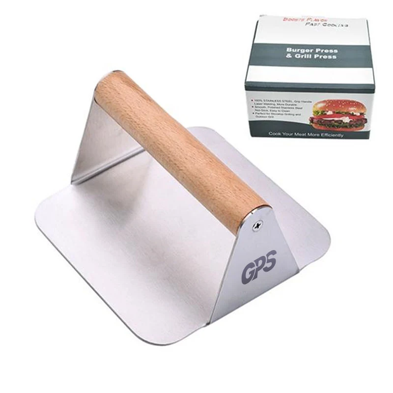 5 5/8 " Stainless Steel Burger Patty Press -Square 1