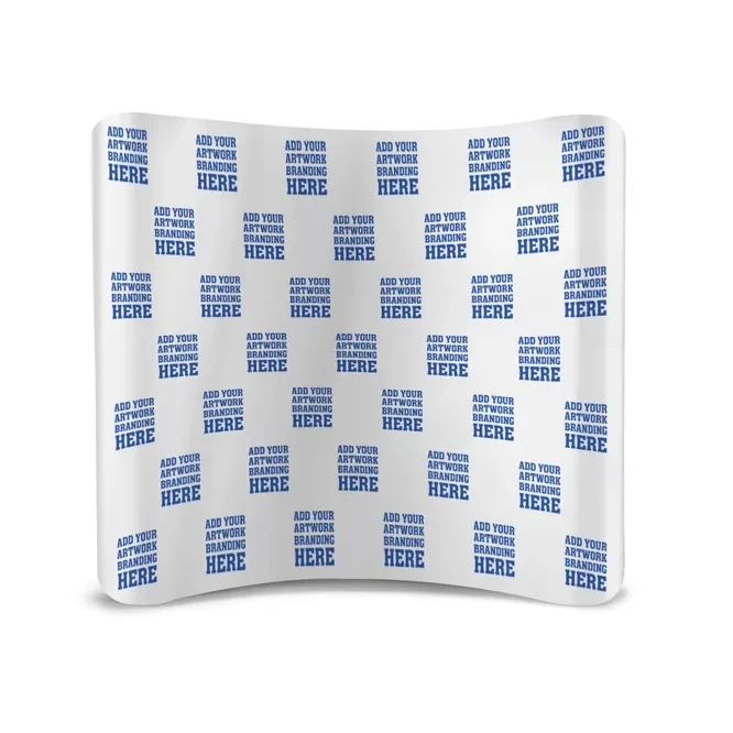 10ft x 8ft Step and Repeat Curved Pillow Case Backdrop 1