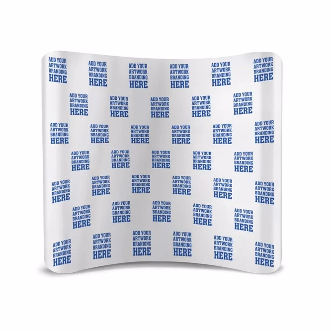 10ft x 8ft Step and Repeat Curved Pillow Case Backdrop