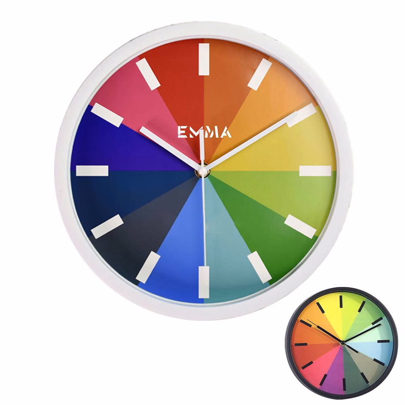 10" Rainbow Wall Clock for Home Decoration