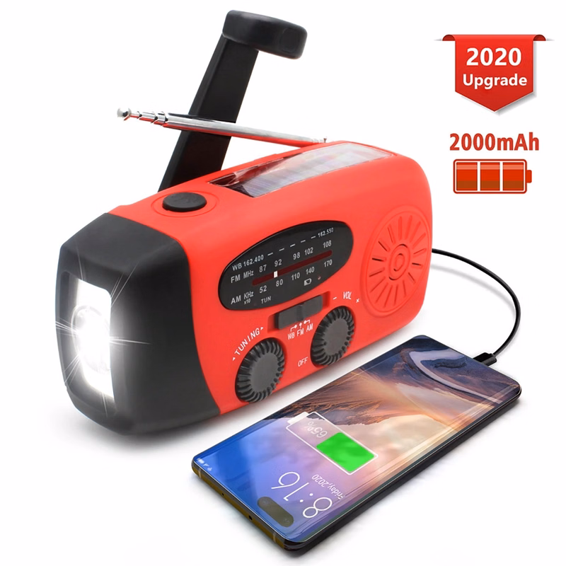 Emergency Hand Crank Radio With Led Flashlight