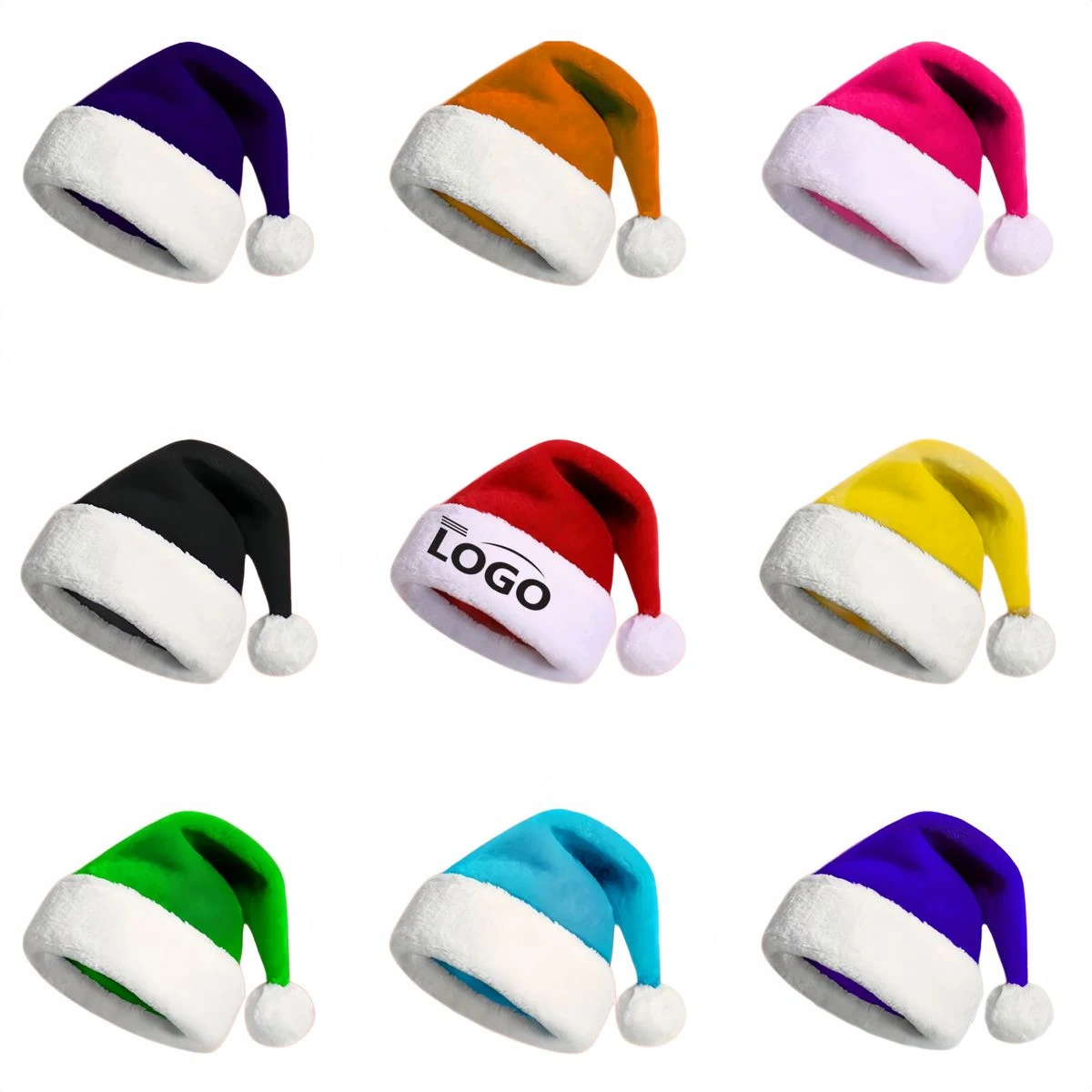 MOQ5 Colorful Christmas Santa Hat 1