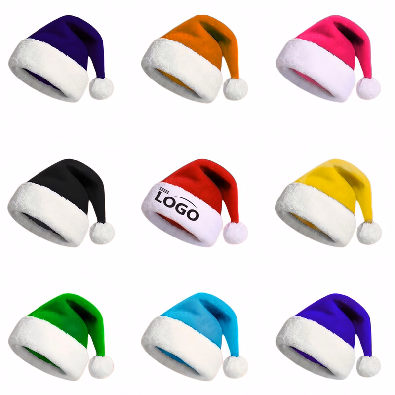 MOQ5 Colorful Christmas Santa Hat