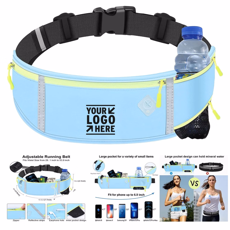 Cycling Hiking Running Fanny Pack Phone Organizer Belt Waist Bag With Water Bottle Holder