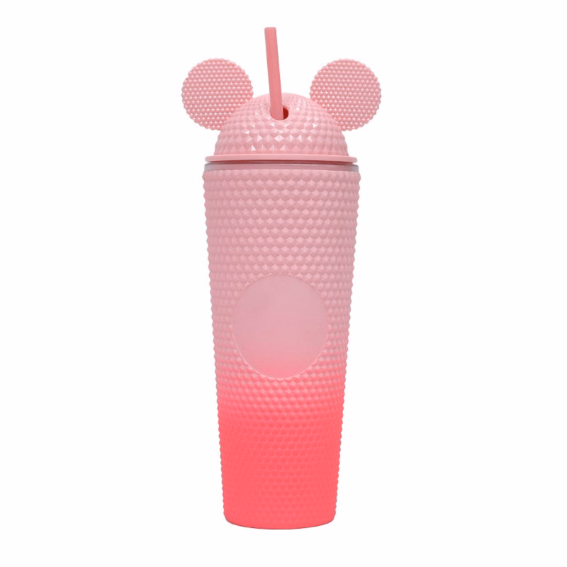 24 oz Gradient Durian Cup With Cat Earmuffs