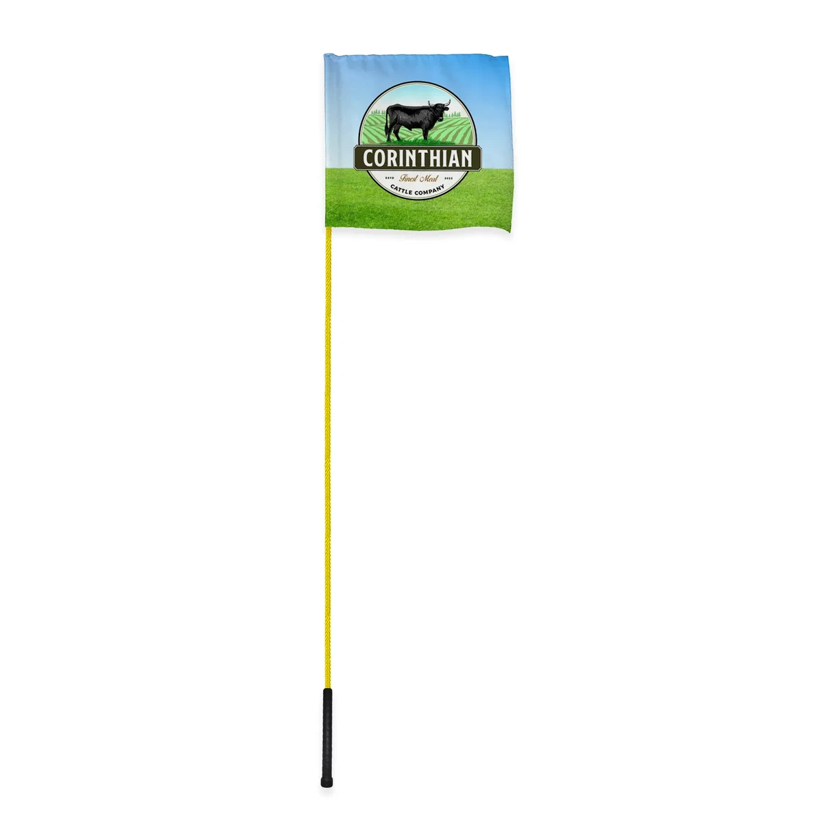 50" Whip Rods With 12"x12" Custom Digital Flag 1