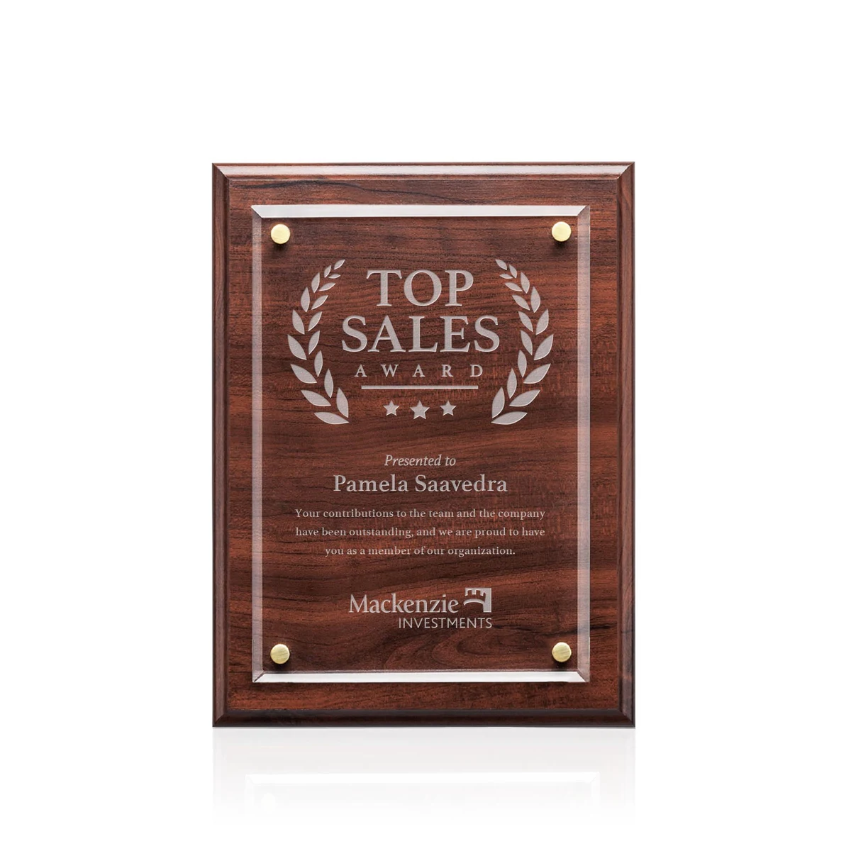 Elton Lasered Plaque-Cherry 1