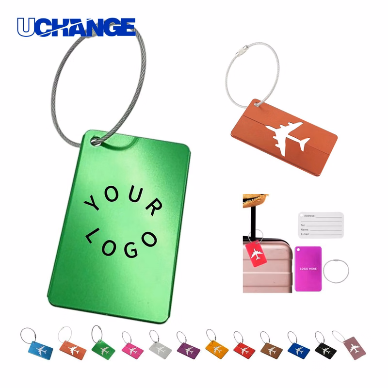 Metal Bag Tag with Secure Cable Attachment
