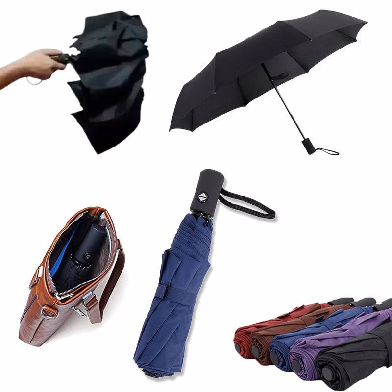 37" Auto Open/Close Folding Umbrella
