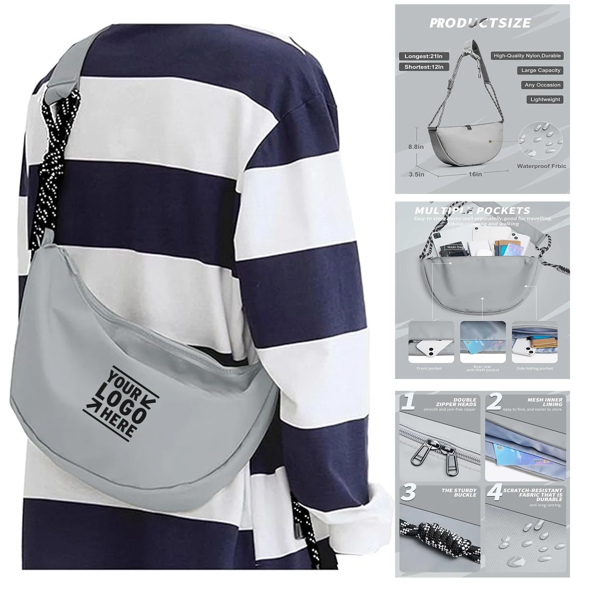 Mini Anti Theft One Strap Motorcycle Sling Crossbody Backpack Shoulder Messenger Tactical Bag 1