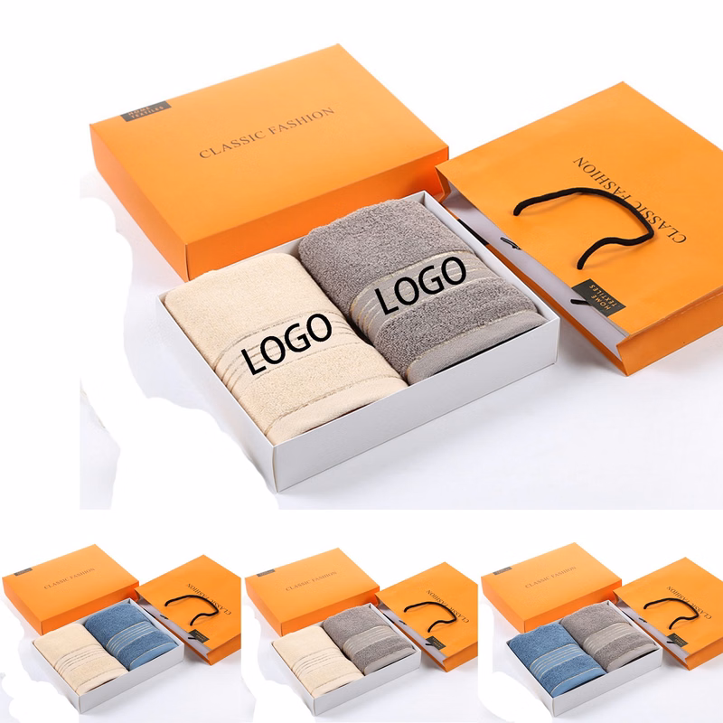Cotton Towel Double Strip Gift Box