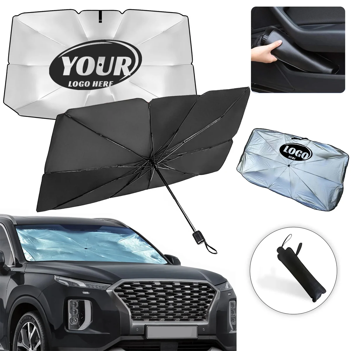 Foldable Automotive Windshield Sunshades Car Umbrella 1