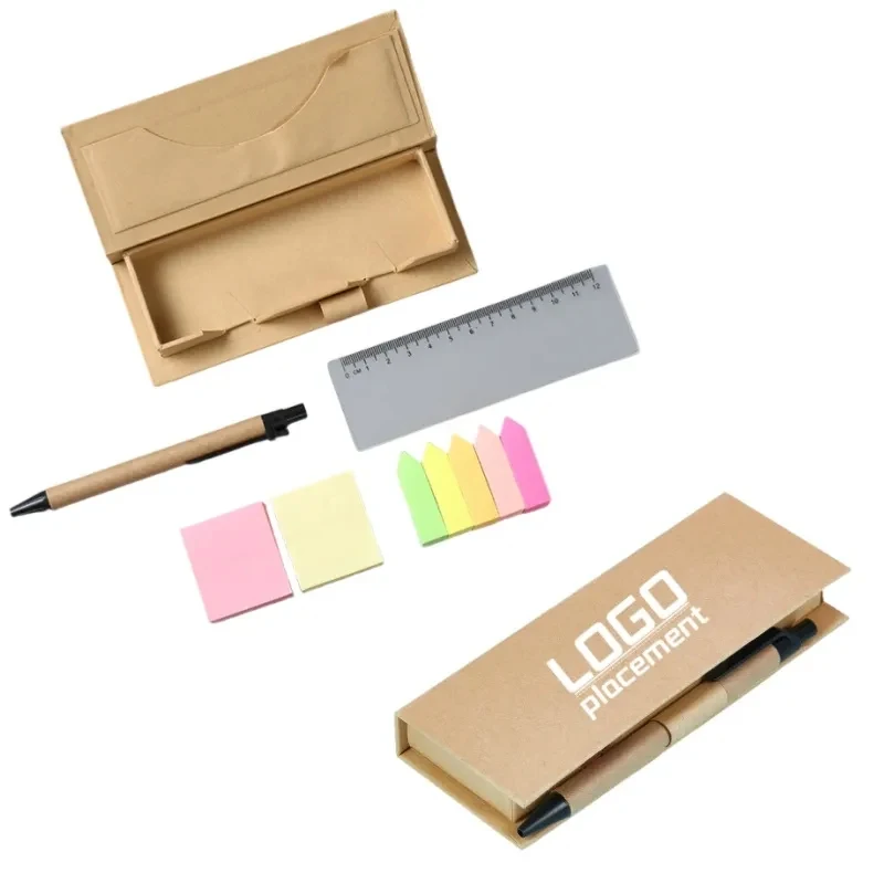 Customized eco-friendly kraft paper memo box set 1