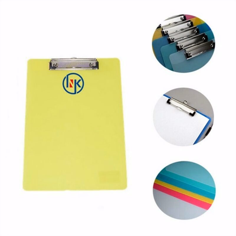 A4 Plastic Transparent Thin Lightweight Colorful Fun Clipboa