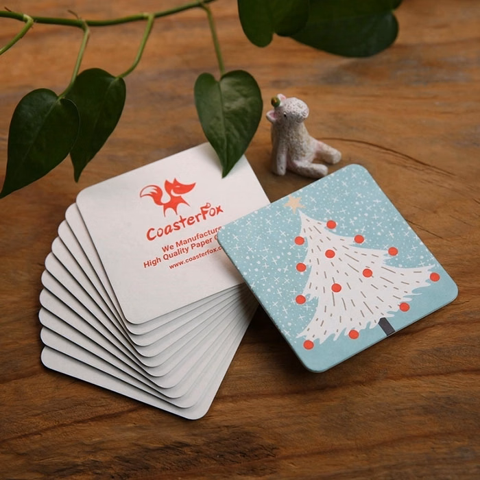 4" Square Pulpboard Coasters