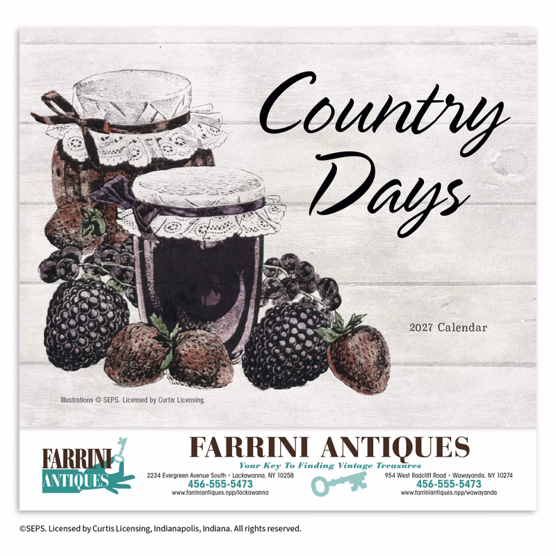 Good Value™ Country Days - Stapled Calendar